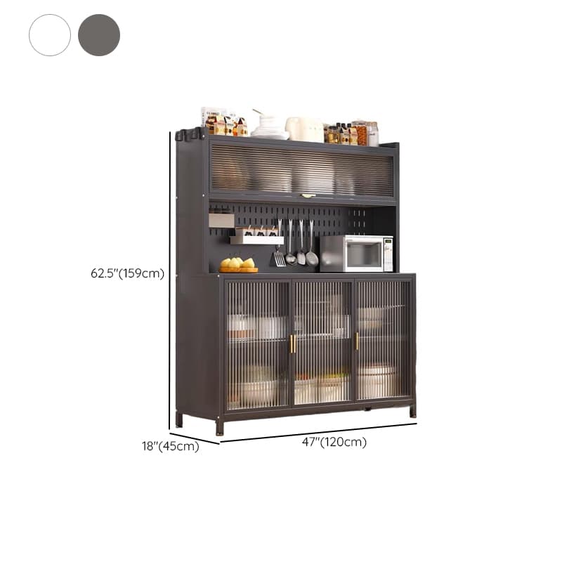 Narrow Sideboard with Hutch, Kitchen Cupboards, Stone Countertop, Adjustable Shelving, and 4 Doors/5 Doors/3 Doors - image 13
