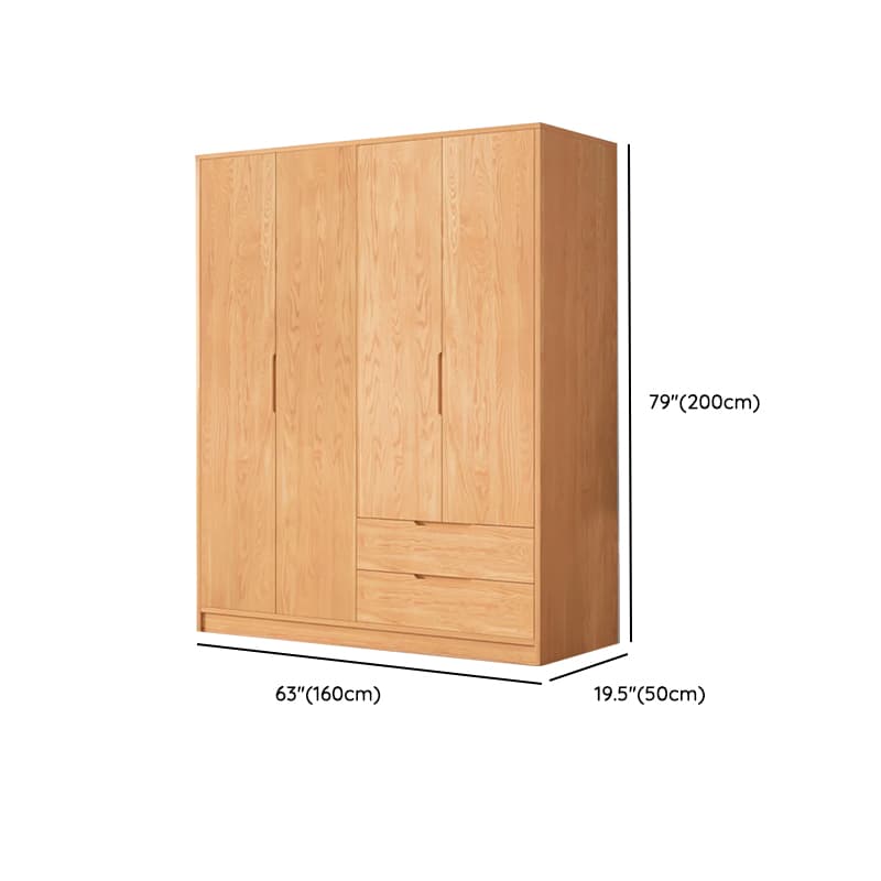 Wood Color Nordic Unfixed Wardrobe Closet - image 23