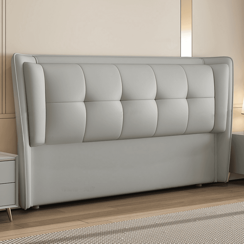 Trendy Panel Headboard with No Distressing, Piled Tufted Rectangle Design for King/Full Bed, Featuring Sponge Upholstery and Standard Height - image 3