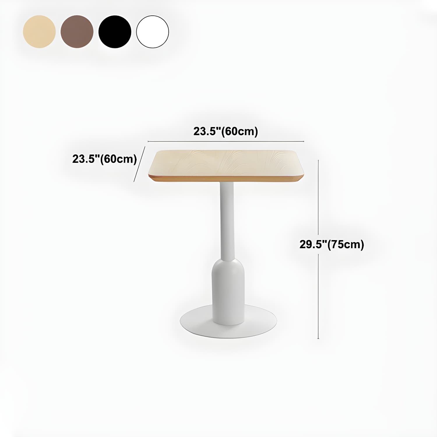 Industrial Style Dining Site Table MDF Dining Room Furniture with Pedestal Base - image 16