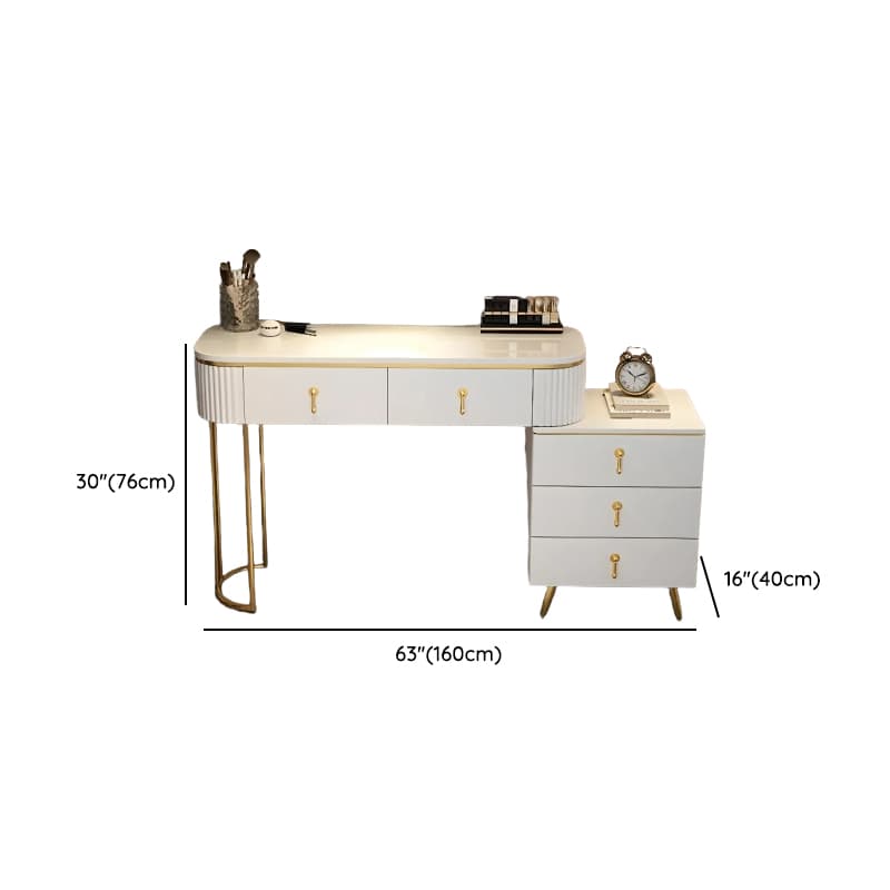 Push-Pull Vanity Set with Storage in a Modern Style, Led, Adjustable Touch Mirror, Blush Chair and Adjustable Brightness Included/Not Included - image 15