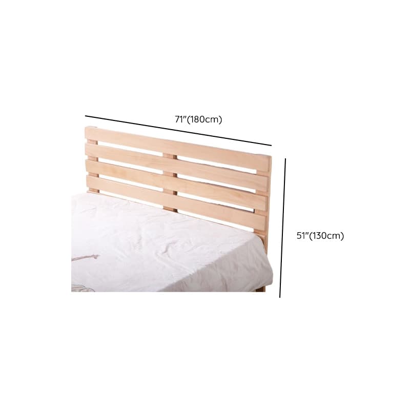 Scandinavian No Distressing Standard（36-55“） King(76"W x 80"L)/Queen(60"W x 80"L)/Full(54"W x 75"L) Beech Wood Panel/Slat Headboard, Solid Wood - image 16