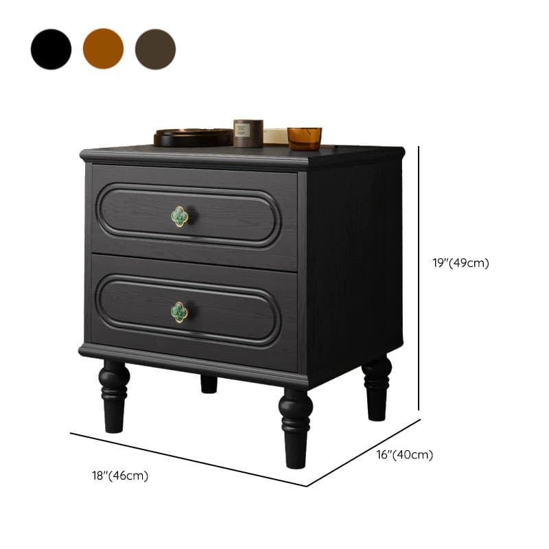 Organic Modern Nightstand With Drawer Organization Featuring 2 Drawers, Natural Wood Countertop, and Leg - image 17