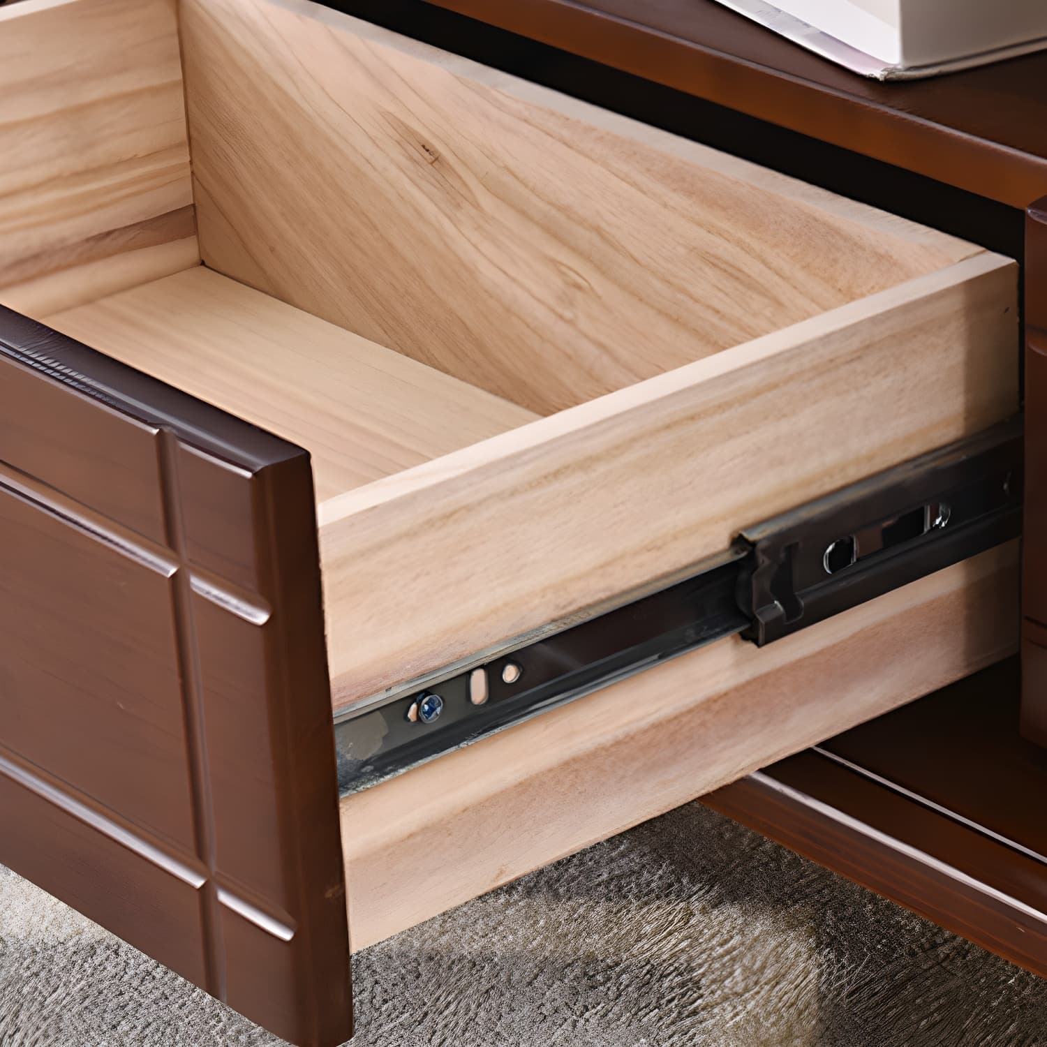 Modern Rectangular Wood Coffee Table with Drawers and Shelves for Stylish Storage - image 9