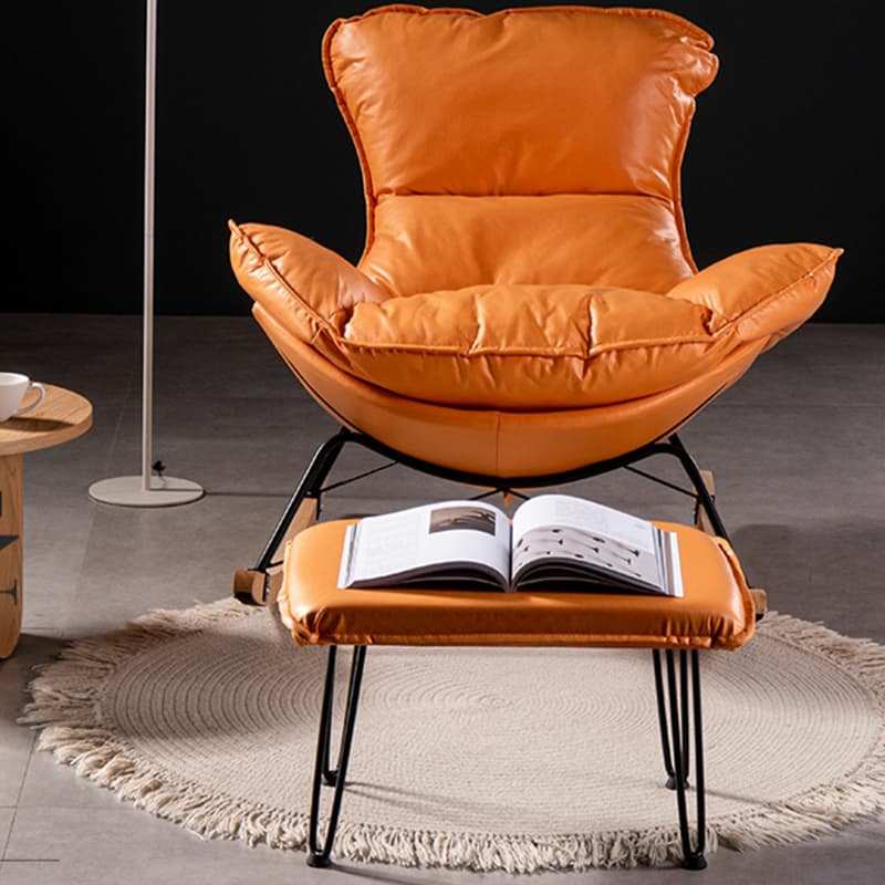 Comfortable Upholstered Rocking Chair with Solid Wood Frame for Modern Home Decor - image 17