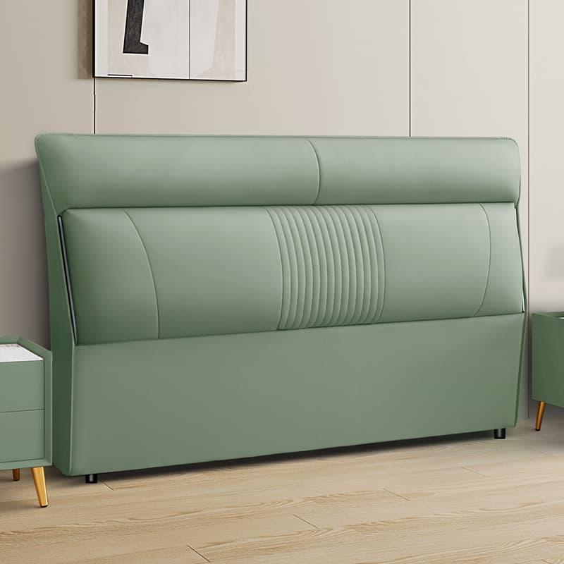 Art Deco Style Panel Headboard in Pine Wood with No Distressing, Rectangle Shape for King/Queen/Full Bed, Featuring Sponge Upholstery and Standard Height - image 7