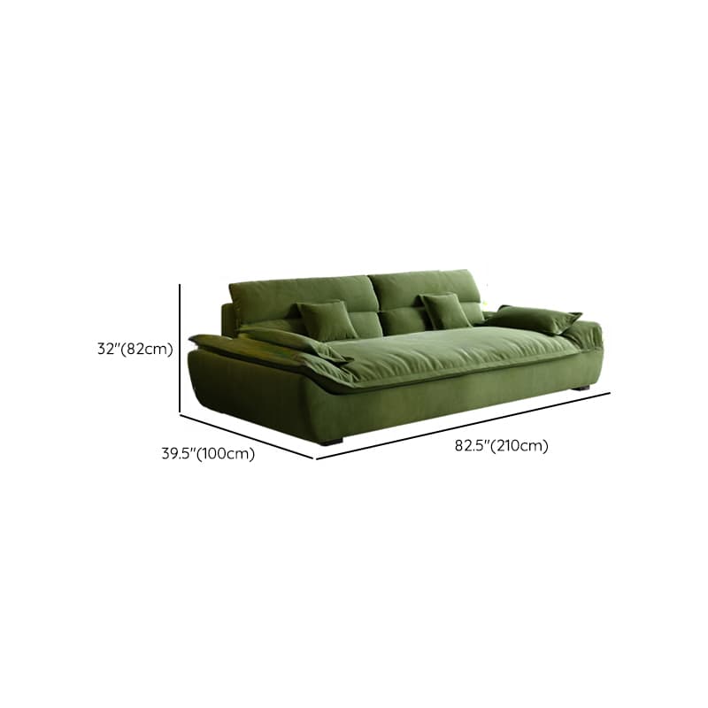 Emerald Green Standard/Single Sofa with Arm and 4/3 Pillows - image 7
