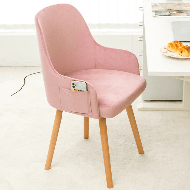 Rotatable/Non-Rotatable Steady Outlined Upholstered Arm Chair for Dinette with Solid Back and Foot Pads in a Modish Style - image 9