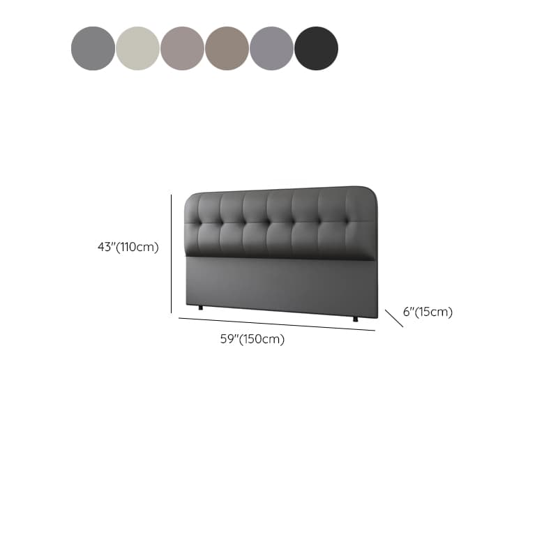 Simplistic Style Panel Headboard with No Distressing, Piled Tufted Rectangular Shape for Queen/Full/Twin XL Bed, Sponge Upholstery, Standard Height - image 15