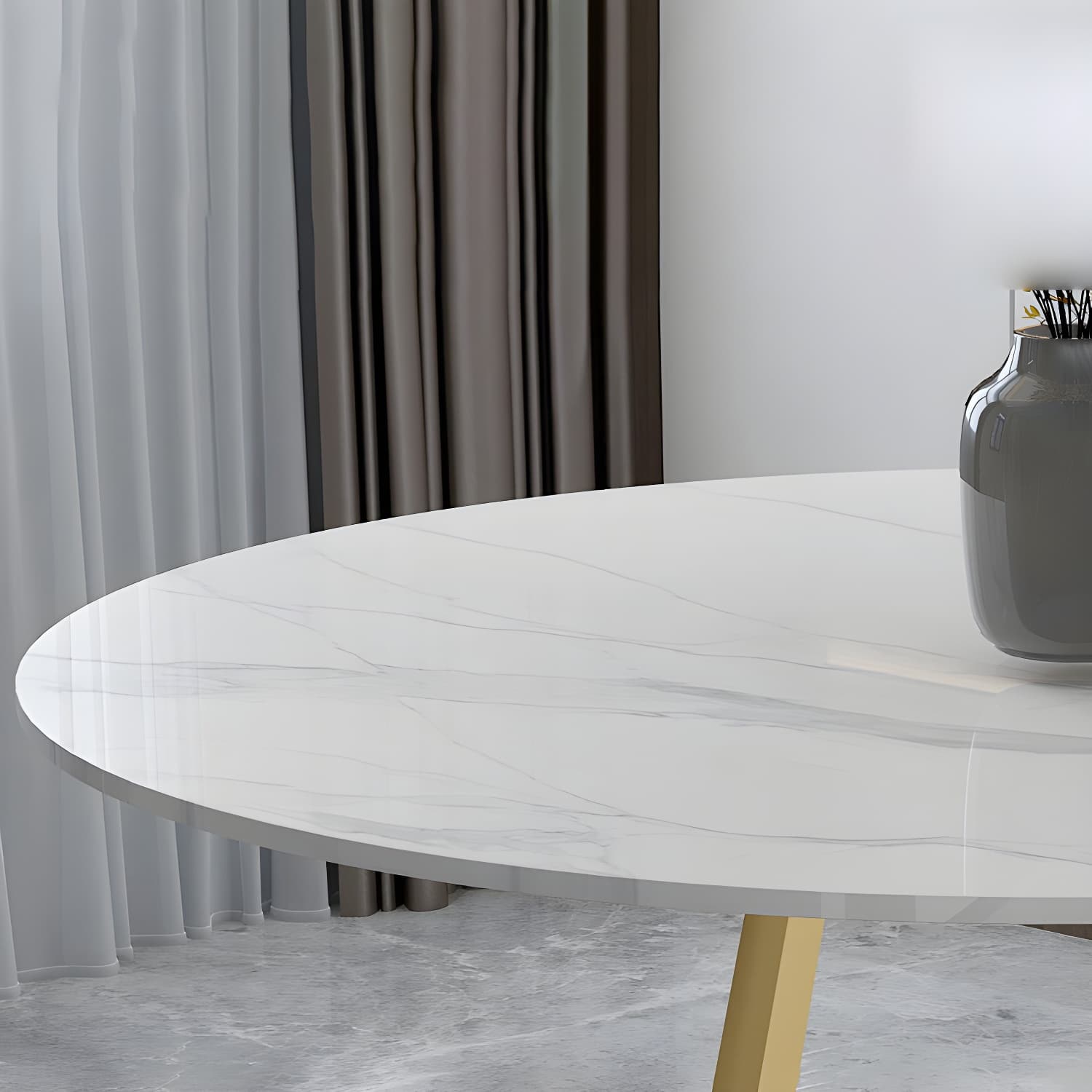 Contemporary Round Table Set 1/2/5/7 Pieces Dining Set for Kitchen - image 7