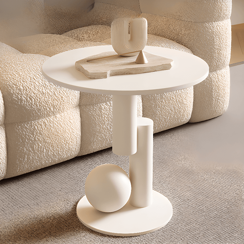 White/Midnight Black Scratch-proofed Oval Sintered Stone Board Game Coffee Table with Abstract Base and 1 Drawer for Living Room - image 6