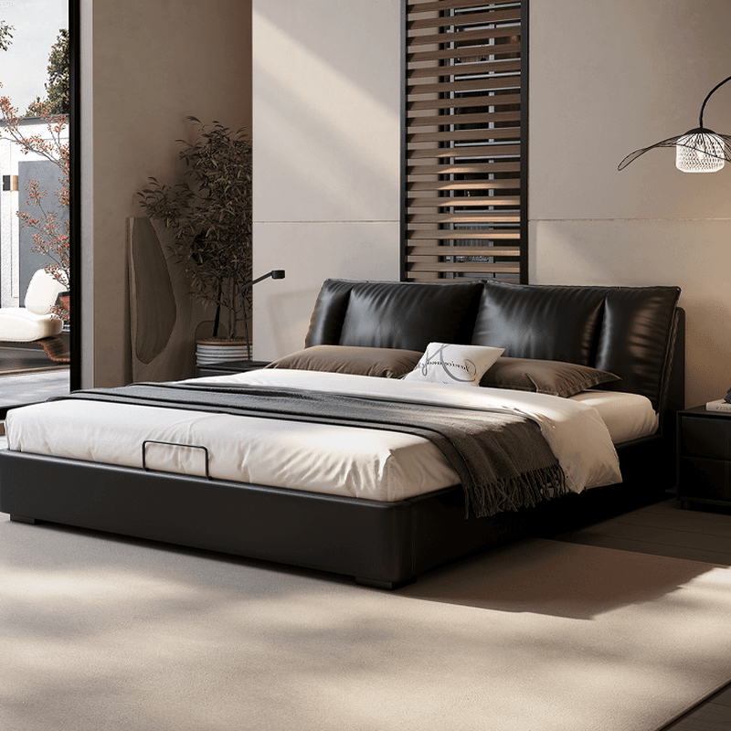 Solid Color Storage Bed/Platform Bed with Down Upholstery for Bedroom
