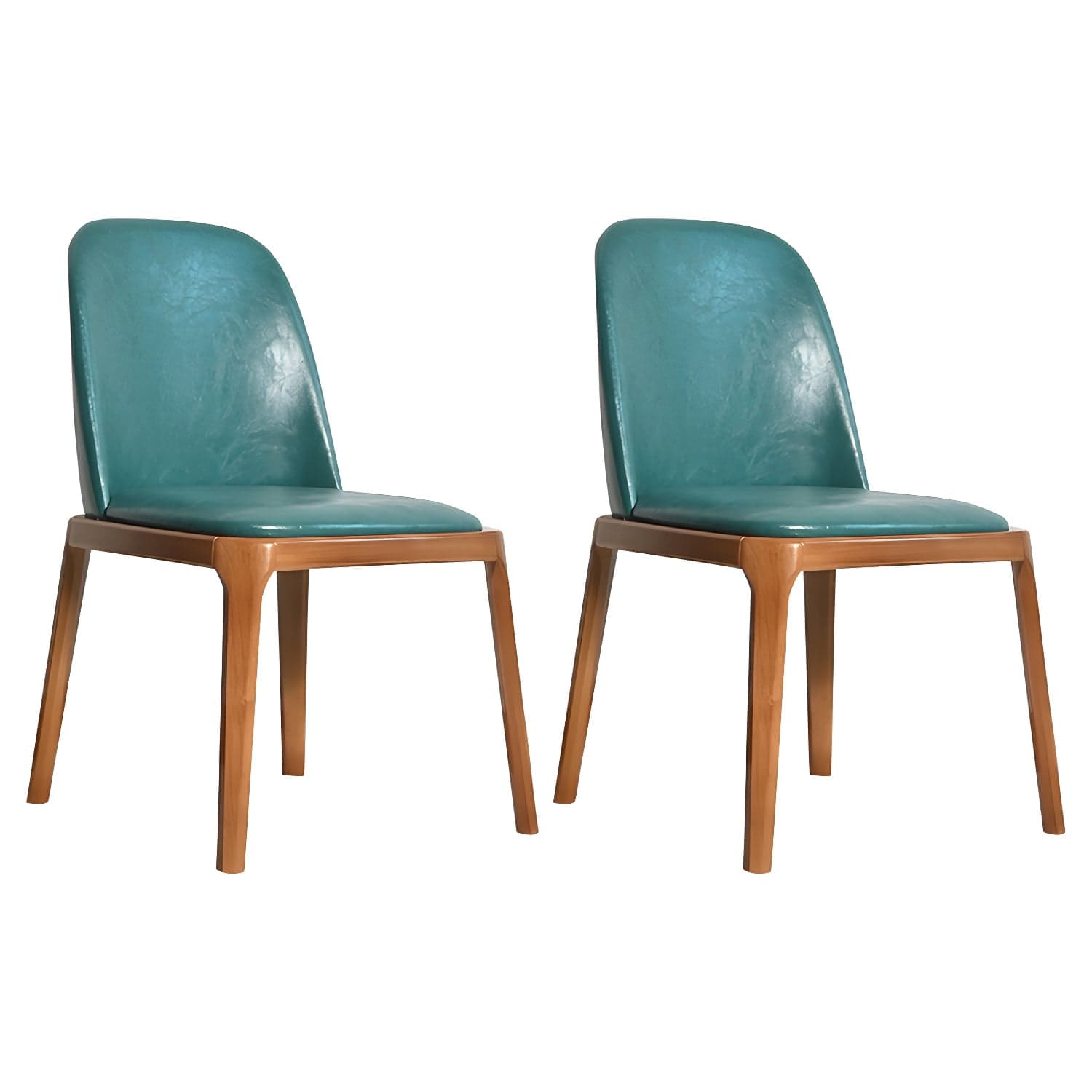 Scandinavian Home Side Chair Solid Back Wood Upholstered Dining Room Chair - image 10