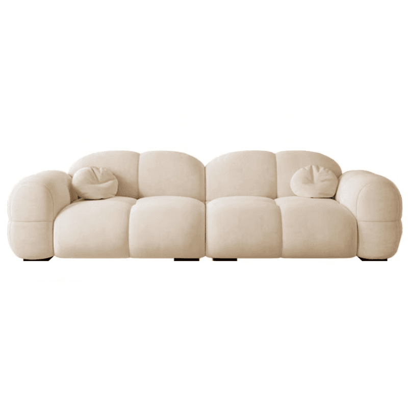Trendy Solid Color Stain Resistant Standard Sofa in Grey/Taupe/Amber Color with Arm, 4-seater/Seats 3 and 2 Pillows - image 13