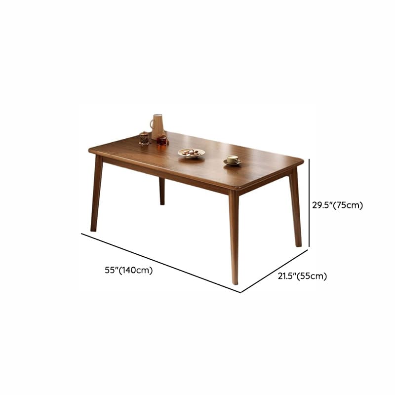 Rectangular Recycled Wood Dining Table Set with 4 Legs, Fixed Table, Padded Chair, Back Seat, 5-piece - image 14