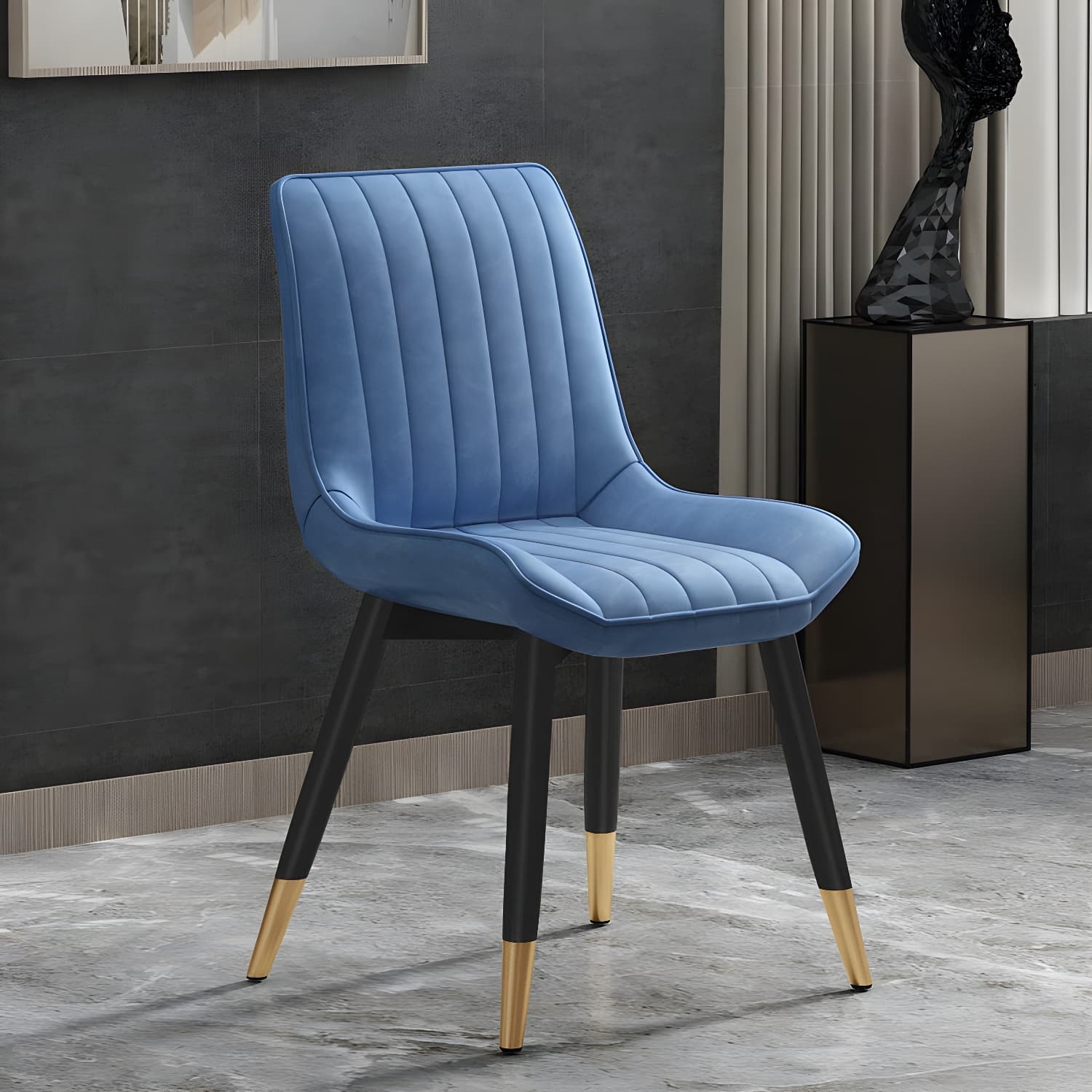 Glam Faux Leather Dining Chair Parsons Chair in Matte Finish for Home - image 10