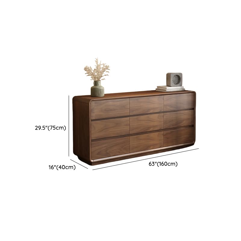 Cocoa Casual Rubberwood Double Dresser/Lingerie Chest with 6/9/5 Drawers Horizontal/Vertical - image 22