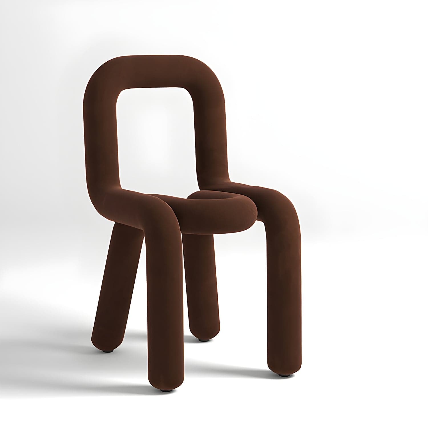 Scandinavian Style Velour Side Chair with Open Back and Metal Legs for Kitchen & Dining - image 4