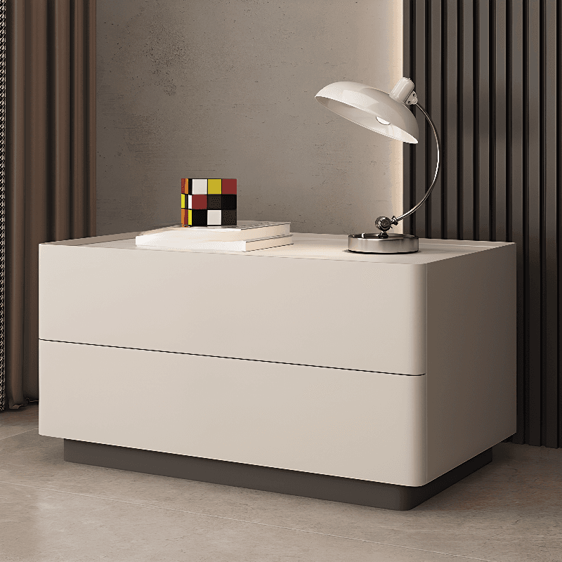 Casual Sintered Stone Countertop Drawer Storage Nightstand with 2 Drawers - image 5