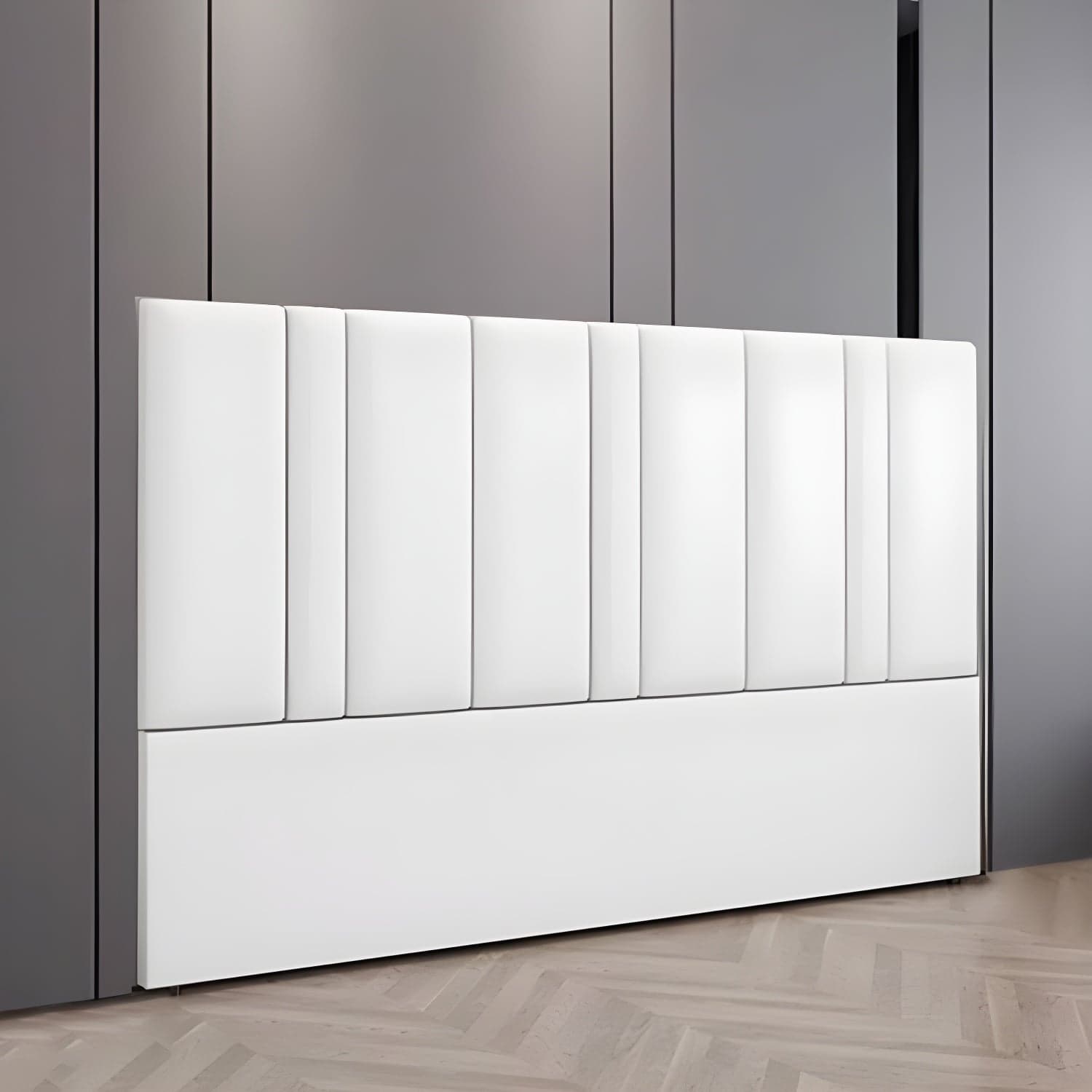 Stylish Upholstered Panel Headboard with Wood Legs and Modern Rectangular Design - image 7