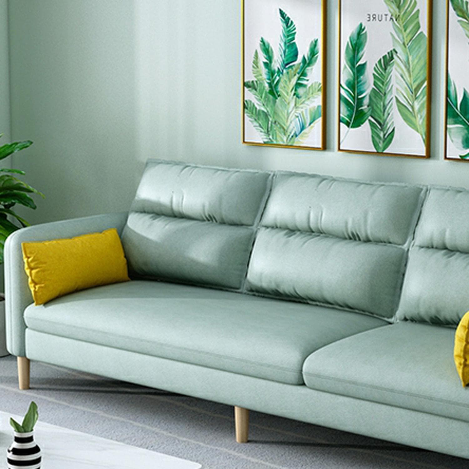 Modern Square Arm Storage Sofas with Loose Back and Ottoman for Living Room - image 15