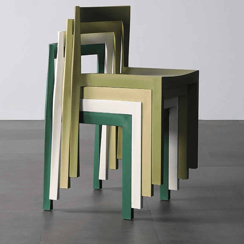 Simplistic Side Chair with Cerulean/Olive Green/Crimson Polymer Legs and Stackable Uncovered Back - image 12