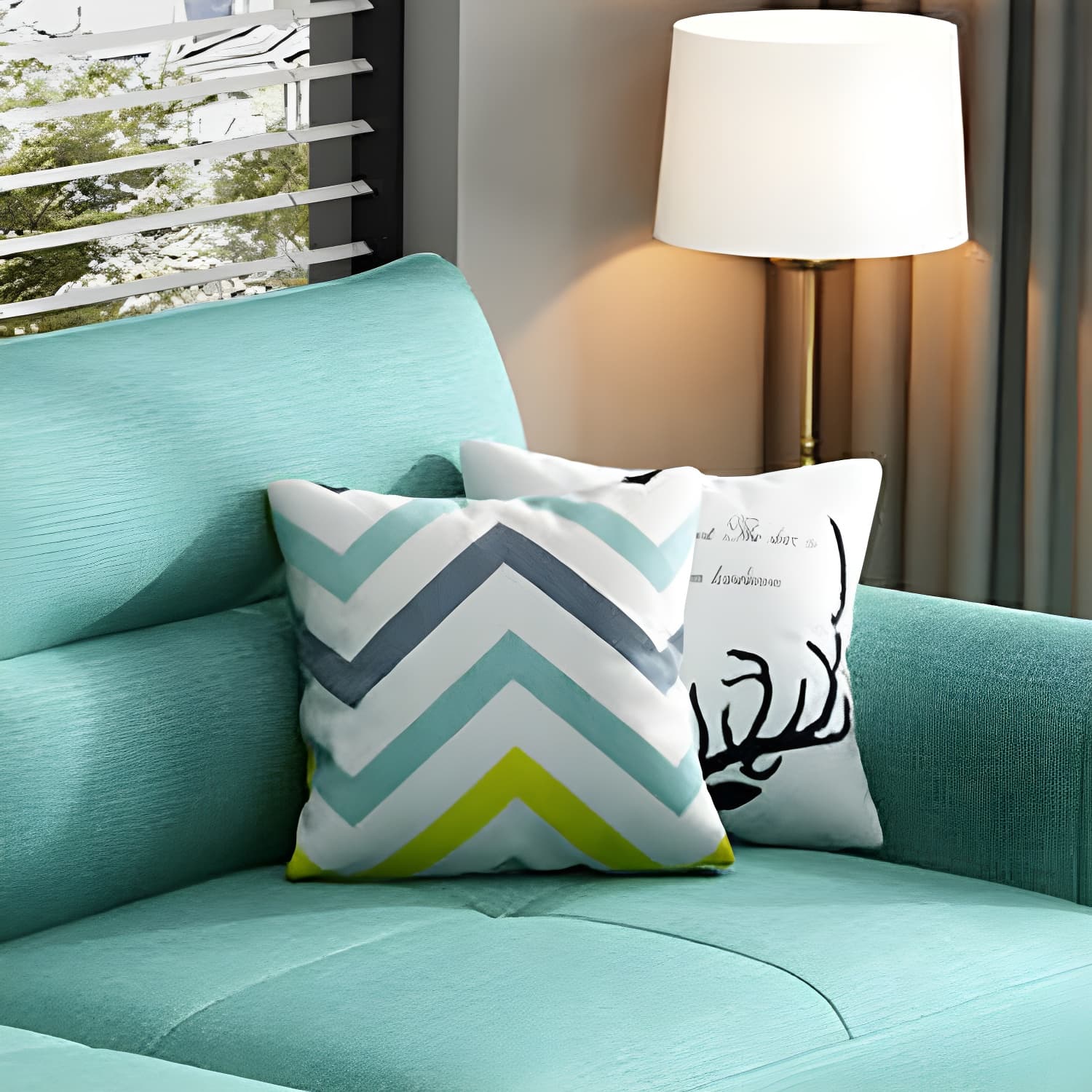 Grey Green Sectional Sofa with Under Seat Storage for Home and Room - image 8