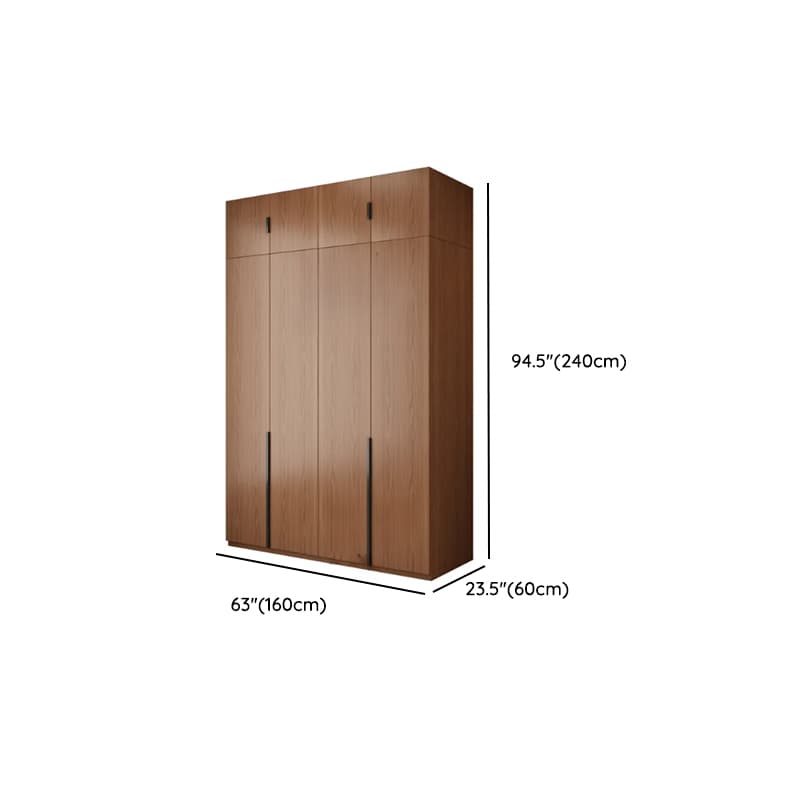Acorn Modish Natural Wood Wardrobe Closet with Interior Shelves and Clothing Rod - image 11