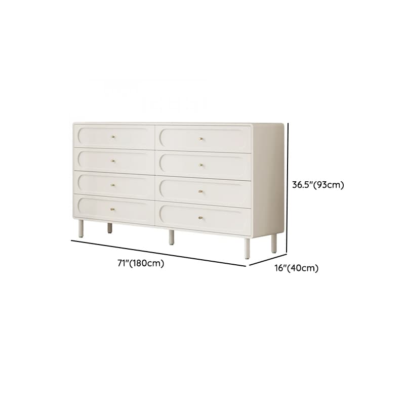 Chalk Casual Natural Wood Bachelor Chest/Console Dresser with 4/8 Drawers in Vertical/Horizontal Orientation - image 23