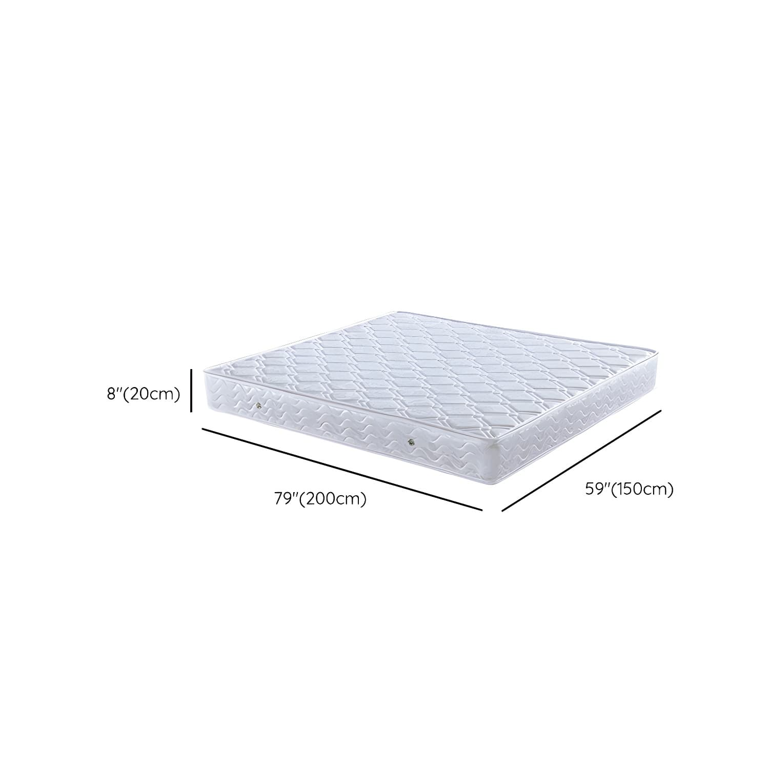 Scandinavian Solid Wood Platform Bed 9.8" H Bed Frame with Mattress - image 15