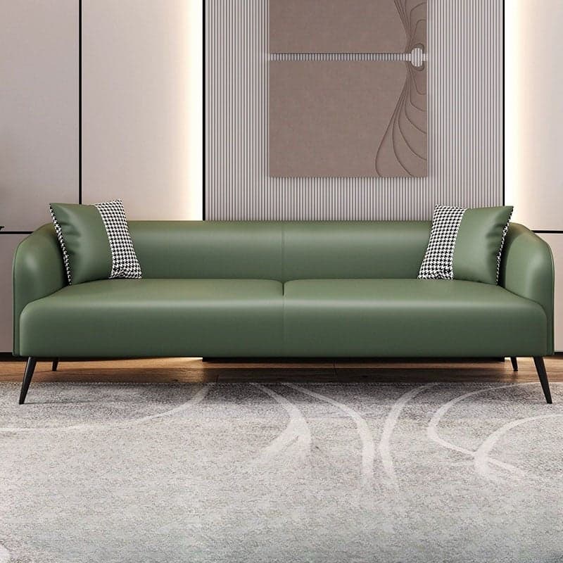 Modern Pine Wood Upholstered Three-Seater Sofa with Foam Seat in Solid Color - image 7