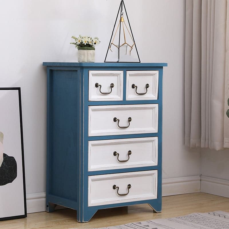 Minimalist Rectangle Brown/White Wood Top Accent Chest with Soft Close Drawer Living Room - image 3