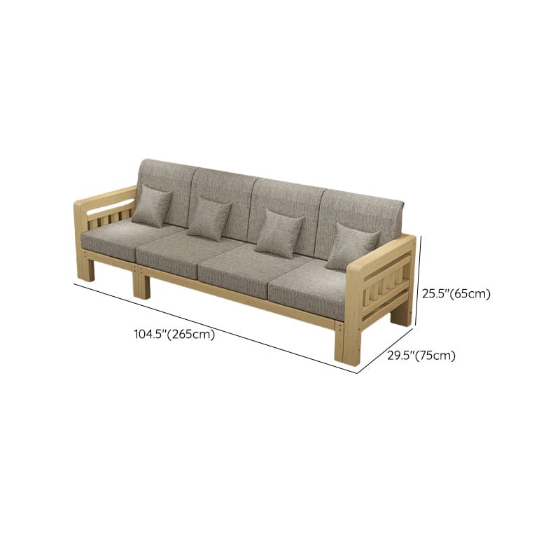 Cosy Cotton and Linen 2-Piece Sectional Sofa with Stylish Wooden Frame - image 12