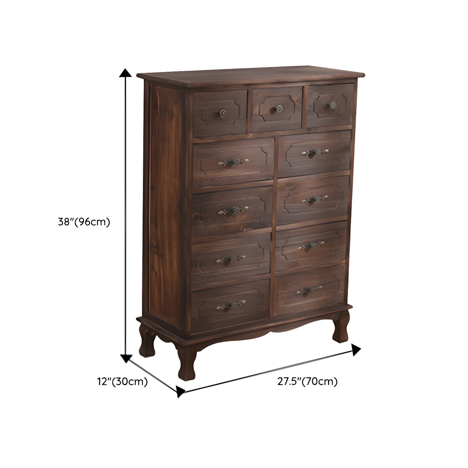 Nautical Storage Chest Bedroom Solid Wood Chest with Drawers - image 25