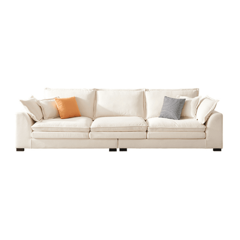 Minimalist Straight/L-Shape Horizontal/Right Sofa Couch /Sofa Chaise in Cream with Concealed Support - image 12