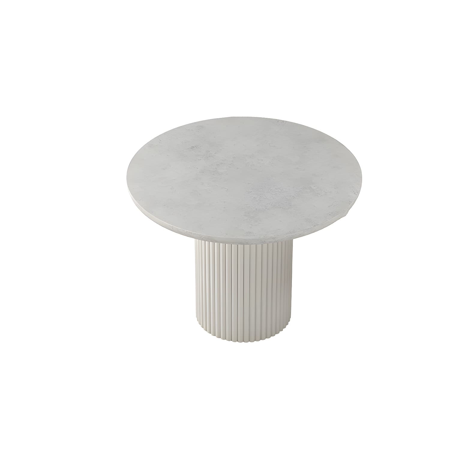 Glam Pedestal Coffee Table Wood Round Cocktail Table for Living Room - image 3