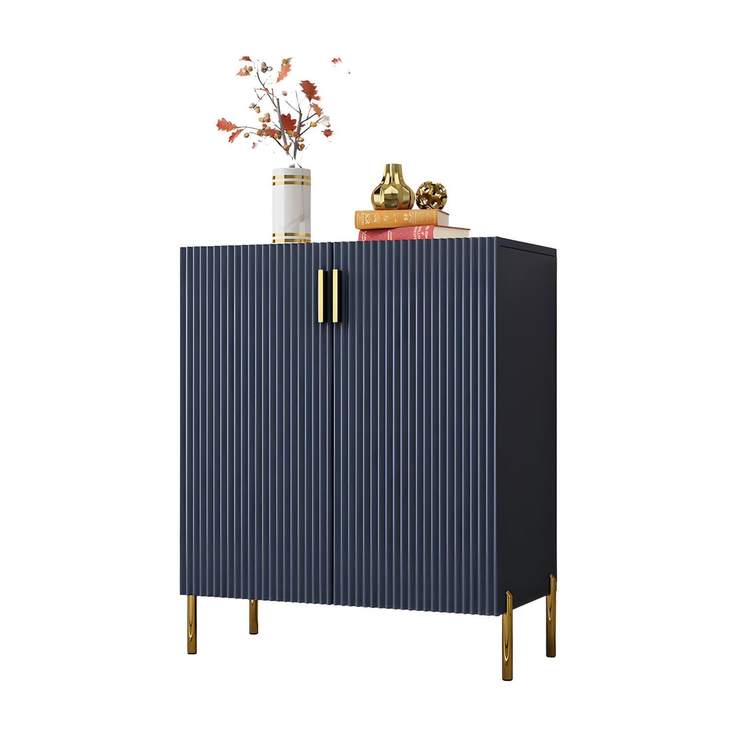 Glam Living Room Wooden Sideboard with Doors and Storage Shelves - image 9