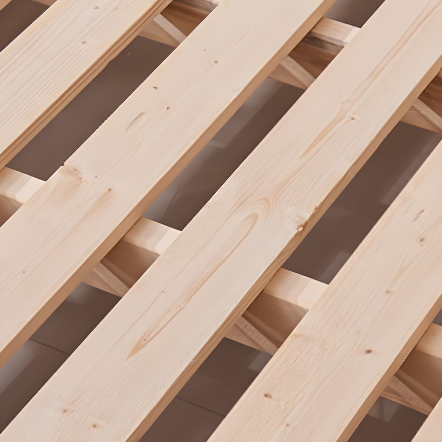 Natural Wood Platform Bed Frame Nordic 7.87-In High Wire-Grid Bed Frame - image 9