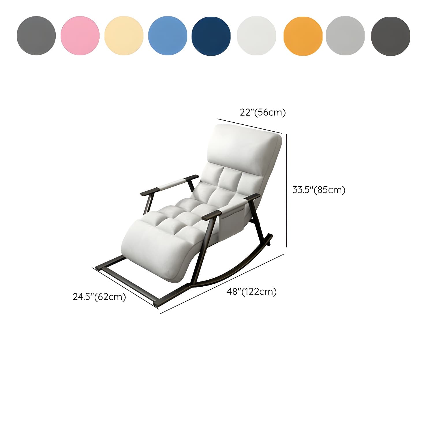 Elegant Modern Upholstered Rocking Chair - Stylish Home Decor with Fun Freshness - image 20