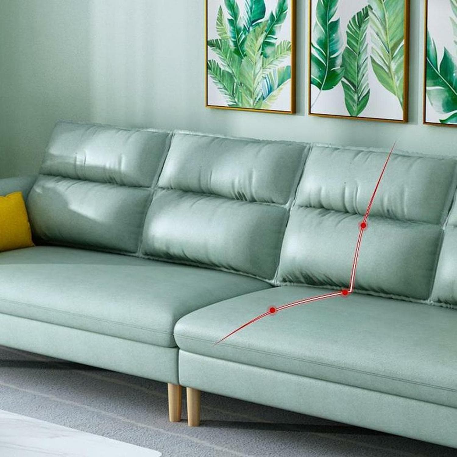 Modern Square Arm Storage Sofas with Loose Back and Ottoman for Living Room - image 16