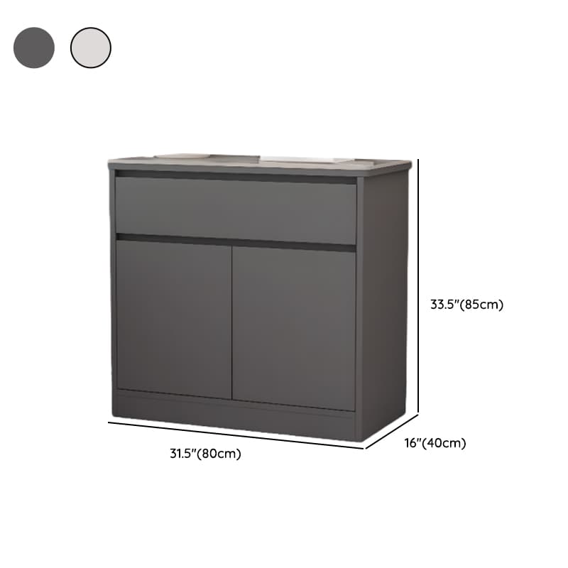 Buffet Table/Server with 1 Drawer, Drawers Storage, Sintered Stone Countertop, Adjustable Shelving, and 4 Doors/3 Doors/2 Doors Tabletop - image 14
