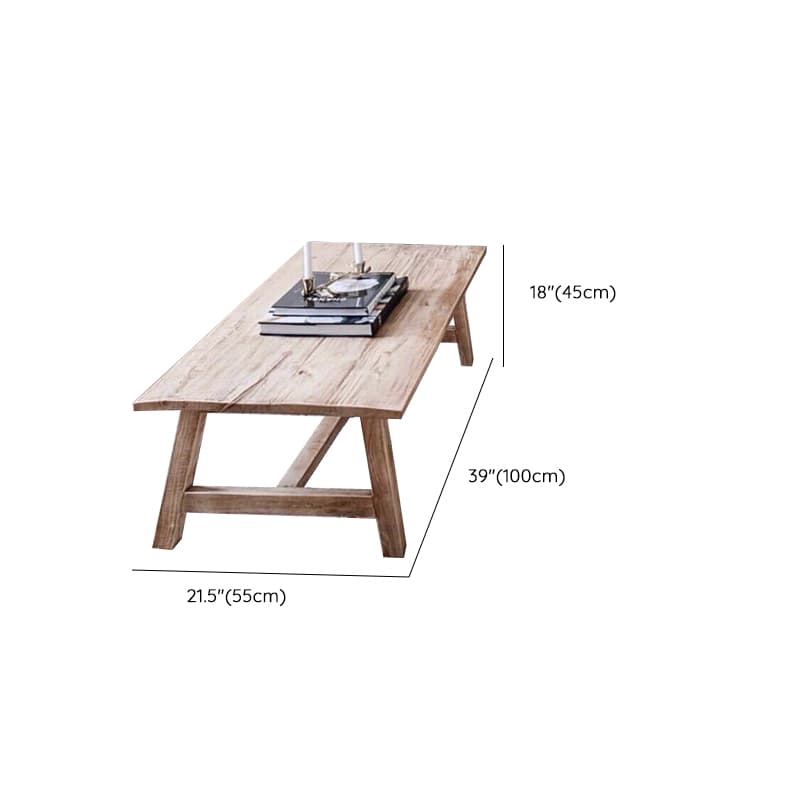 Classic Weathered Wood Wagon Wheel Pine Square Coffee Table with Rotating Roller Wheels for Home - image 11
