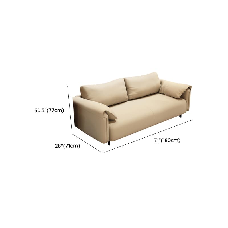 Modern Solid Color Tear Resistant Standard Sofa/Loveseat in Black/Ivory for 3-seater/Seats 2 - image 16