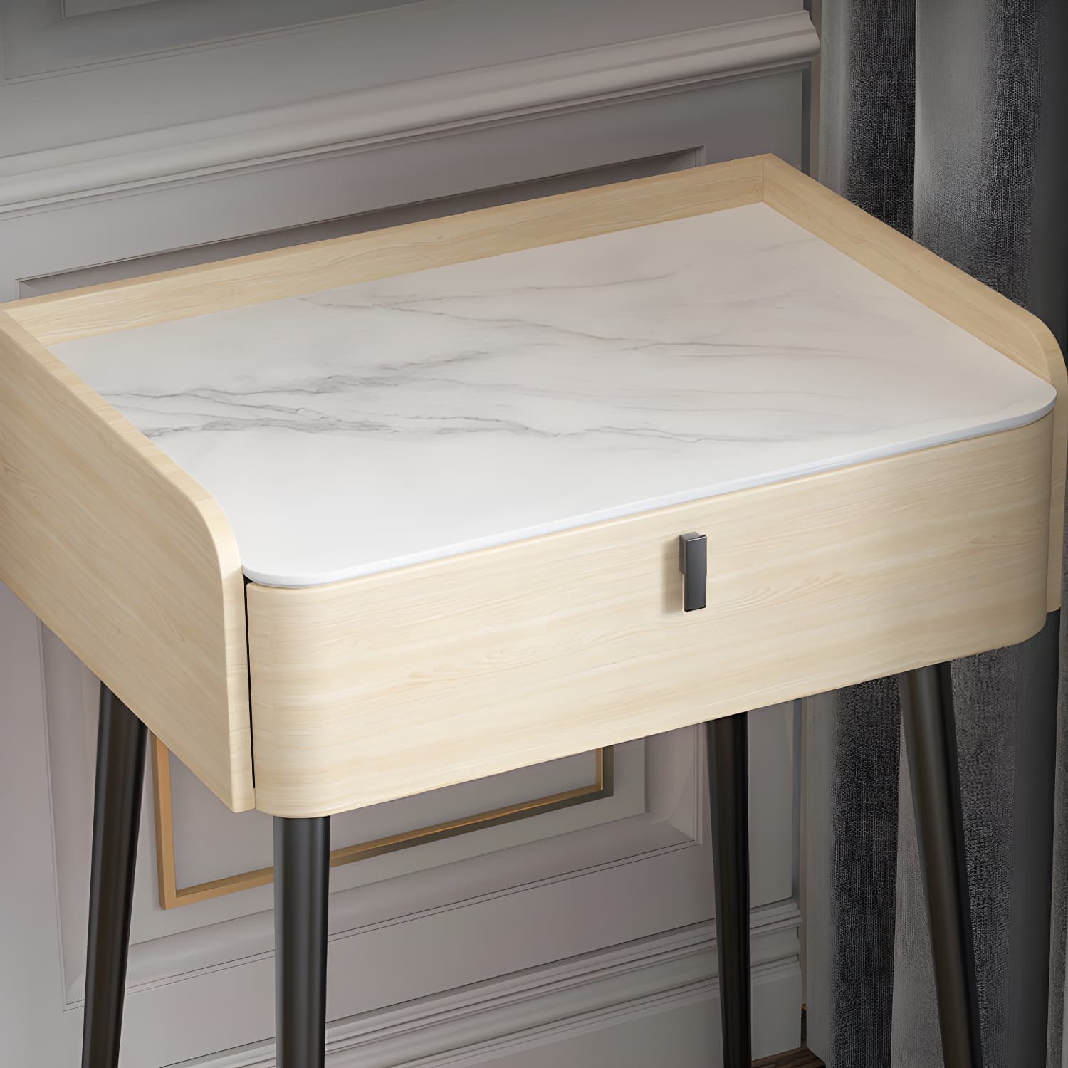 15" Wide Contemporary Make-up Vanity Mirror Dressing Table with Drawer - image 16