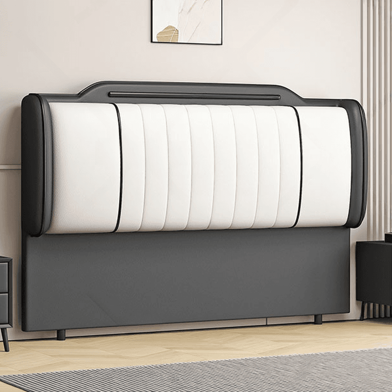 Simplistic Style Wingback Headboard with Camelback Shape in Pine Wood, No Distressing, Available in King/Queen/Full Sizes, Featuring Sponge Upholstery and Standard Height - image 8