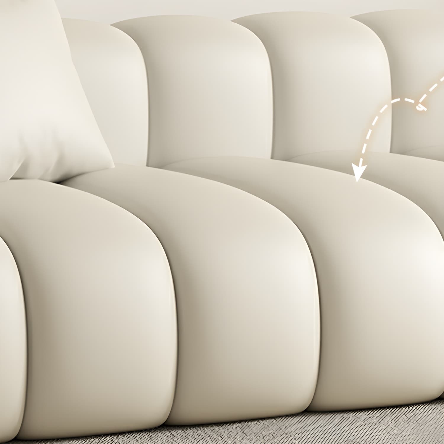 Modern Wood Frame Sofa with Tuxedo Arms and Solid Color Upholstery in Standard Size - image 16