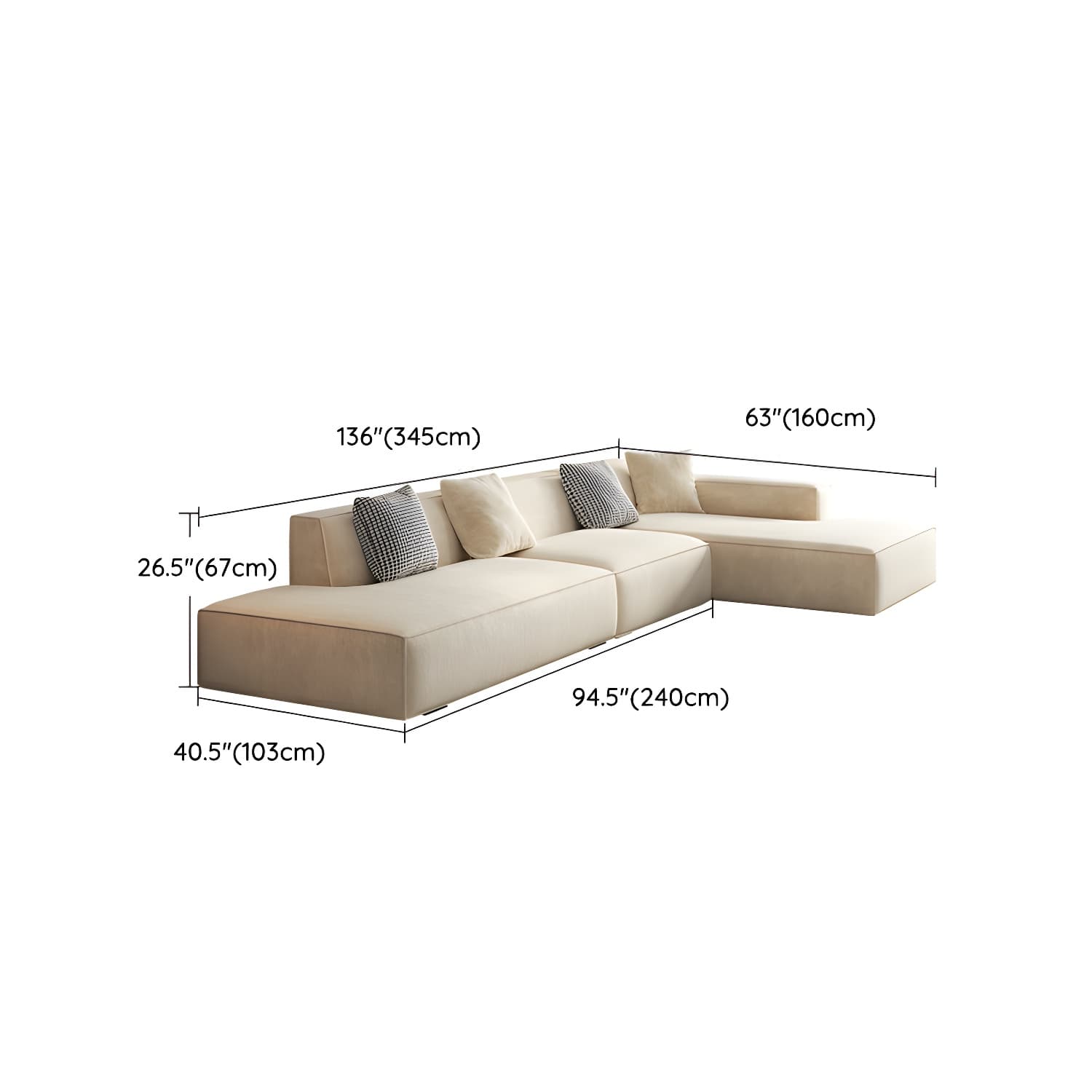 Elegant Sectional with Synthetic Upholstery in Moderate-Gray Tone and Built-in Charging Ports - image 23