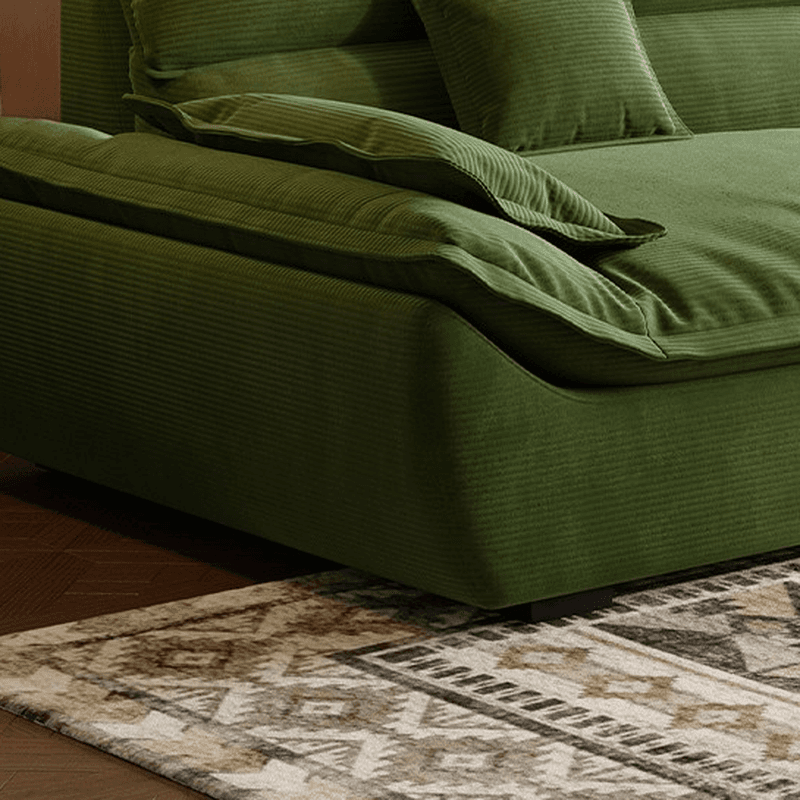 Emerald Green Standard/Single Sofa with Arm and 4/3 Pillows - image 3