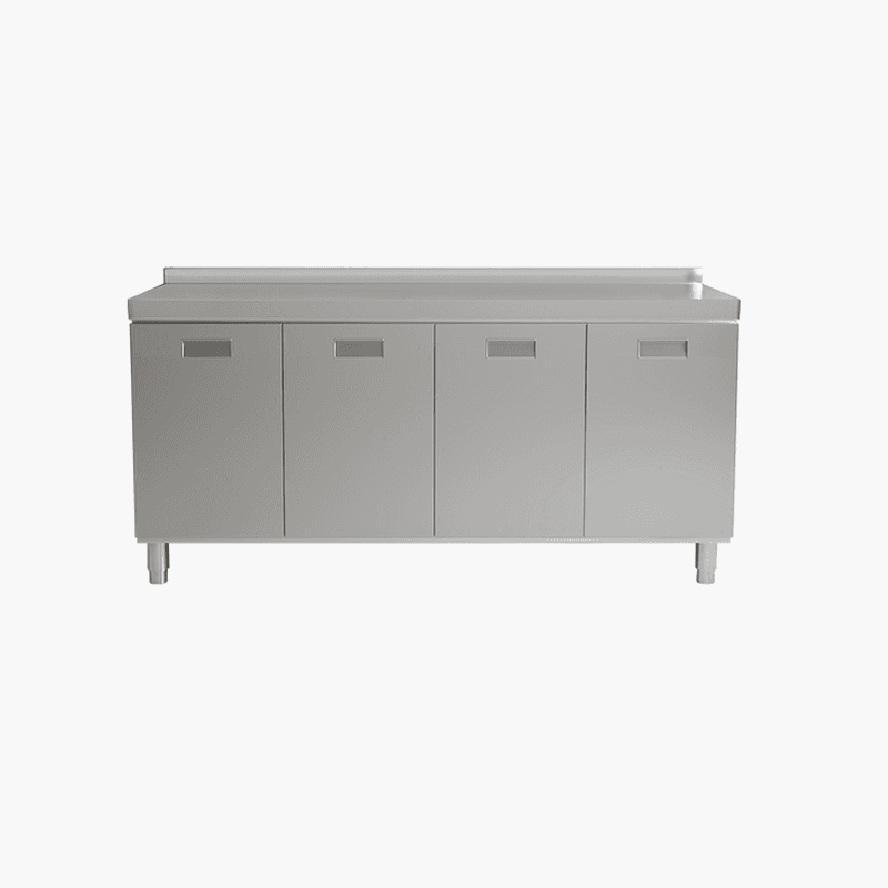 Simple Chrome Standard/Narrow Buffet Table with Alloy Countertop, 3 Doors/4 Doors/2 Doors, 4 Shelves/Three Internal Shelves/2 Shelves, and Functional Storage Cabinet - image 4