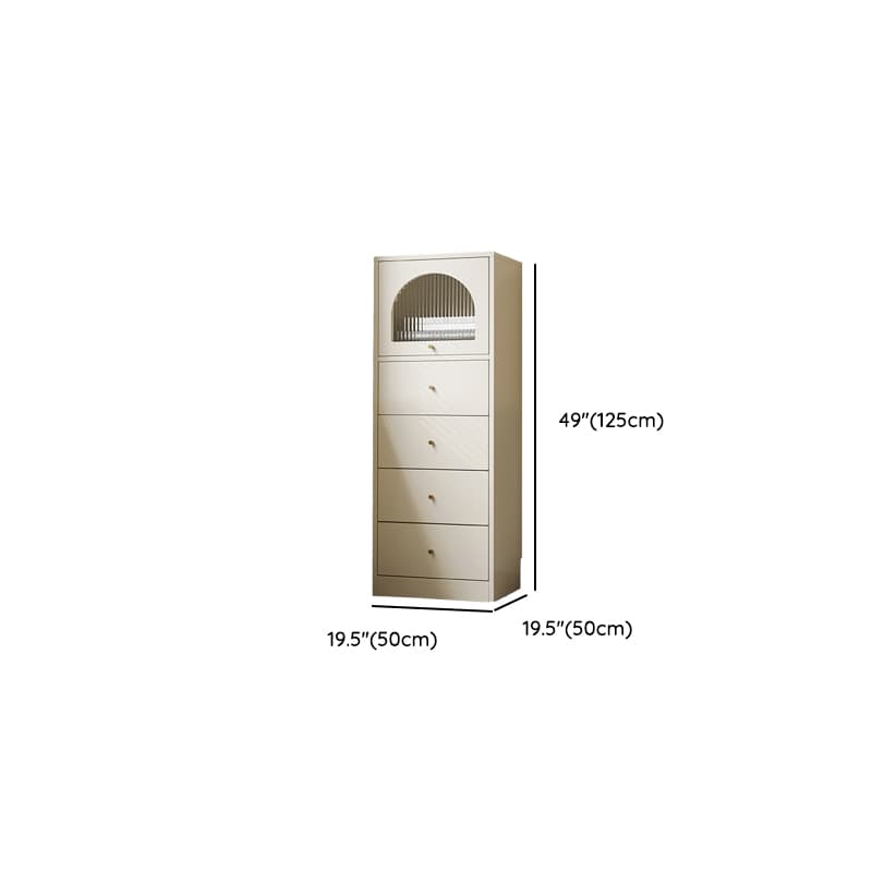 Chalk Trendy Composite Wood Semainier with Shelves, Hutch, and 6/5/4 Drawers in Vertical Orientation - image 12